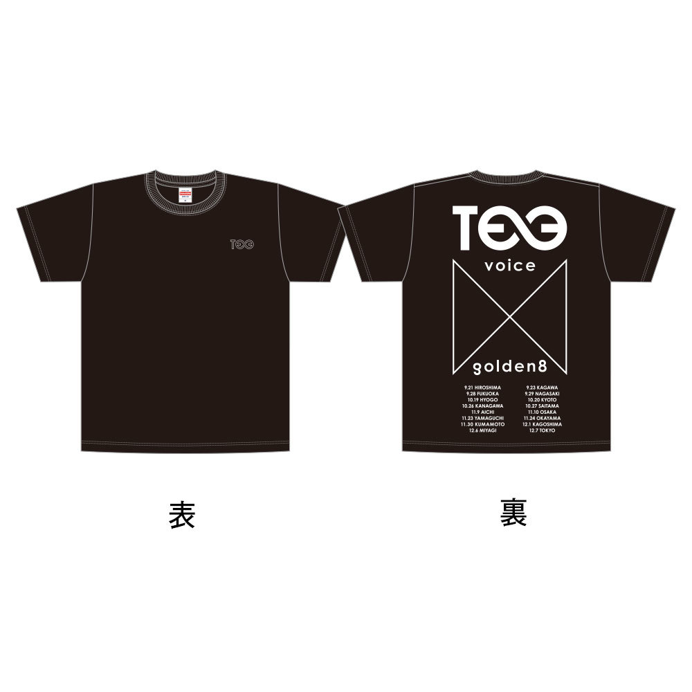 “VOICE × Golden8=∞” ツアーT-Shirts（黒）